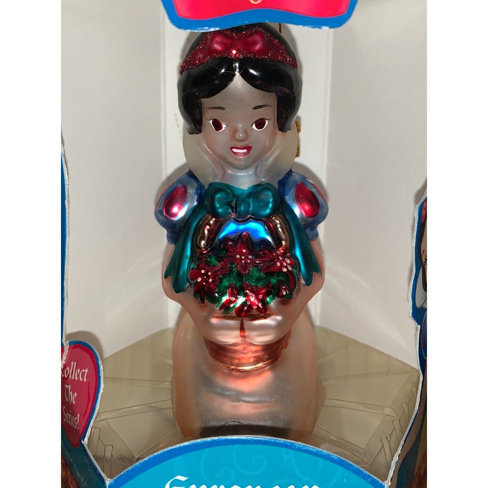 2000 Santa's Best Walt Disney Snow White Hand Blown NIB Christmas Ornament
